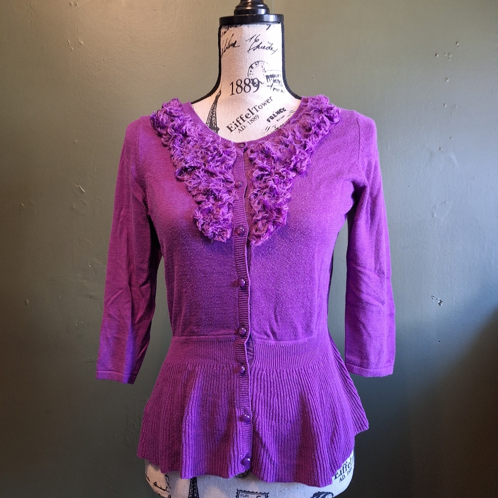 Elle Vibrant Purple Knitwear